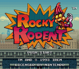 Rocky Rodent (Europe) Title Screen